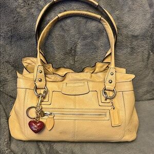 Coach Penelope Beige Leather Shoulder Bag